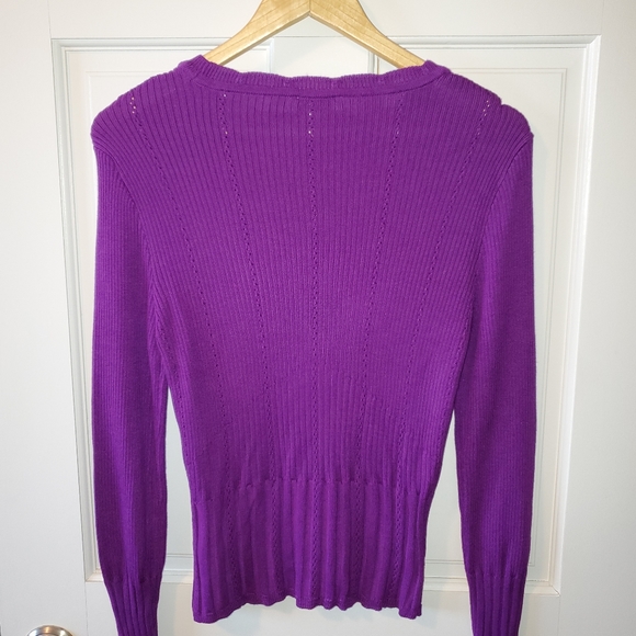 Topshop Purple Light knit long sleeve sweater - Picture 2 of 4